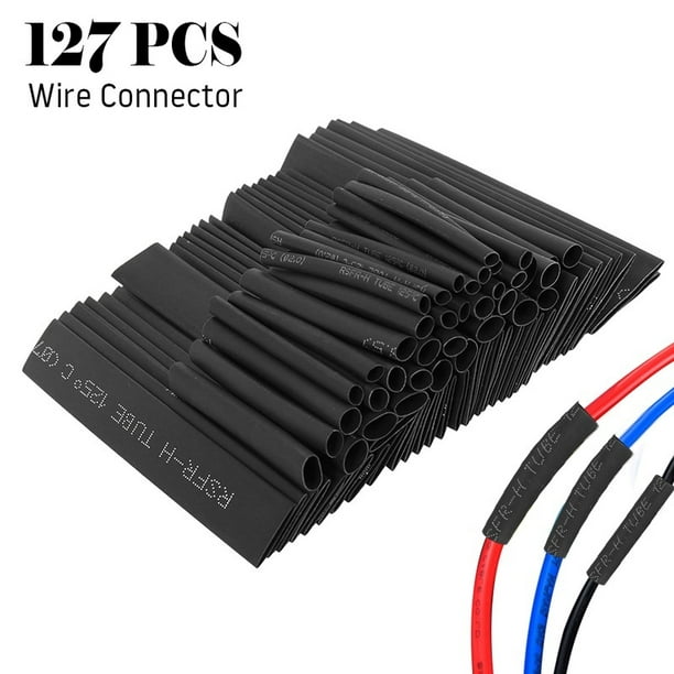 127pcs Car Electrical Cable Heat Shrink Tube Tubing Wrap Sleeve Assorted Kit qe